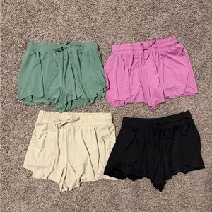 Girls Set of 4 Skorts  - Mint, Lavender, Beige and Black